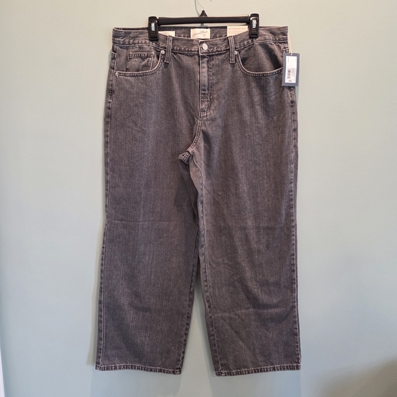 NWT Universal Thread Relaxed Wide Leg Jeans Size 16 Short Gray Wash - Picture 10 of 13